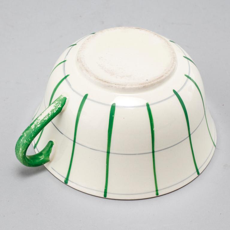 An earthenware tableware set of 62 pcs, 'Spaljé', designed by Wilhelm Kåge for Gustavsberg, around mid 20th century.