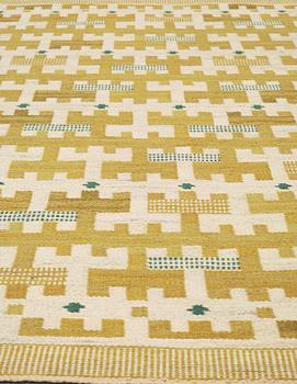 Ann-Mari Lindbom, gift Forsberg, CARPET. "Gulbroka". Flat weave. 210,5 x 132,5-135,5 cm. Signed AB MMF AMF.