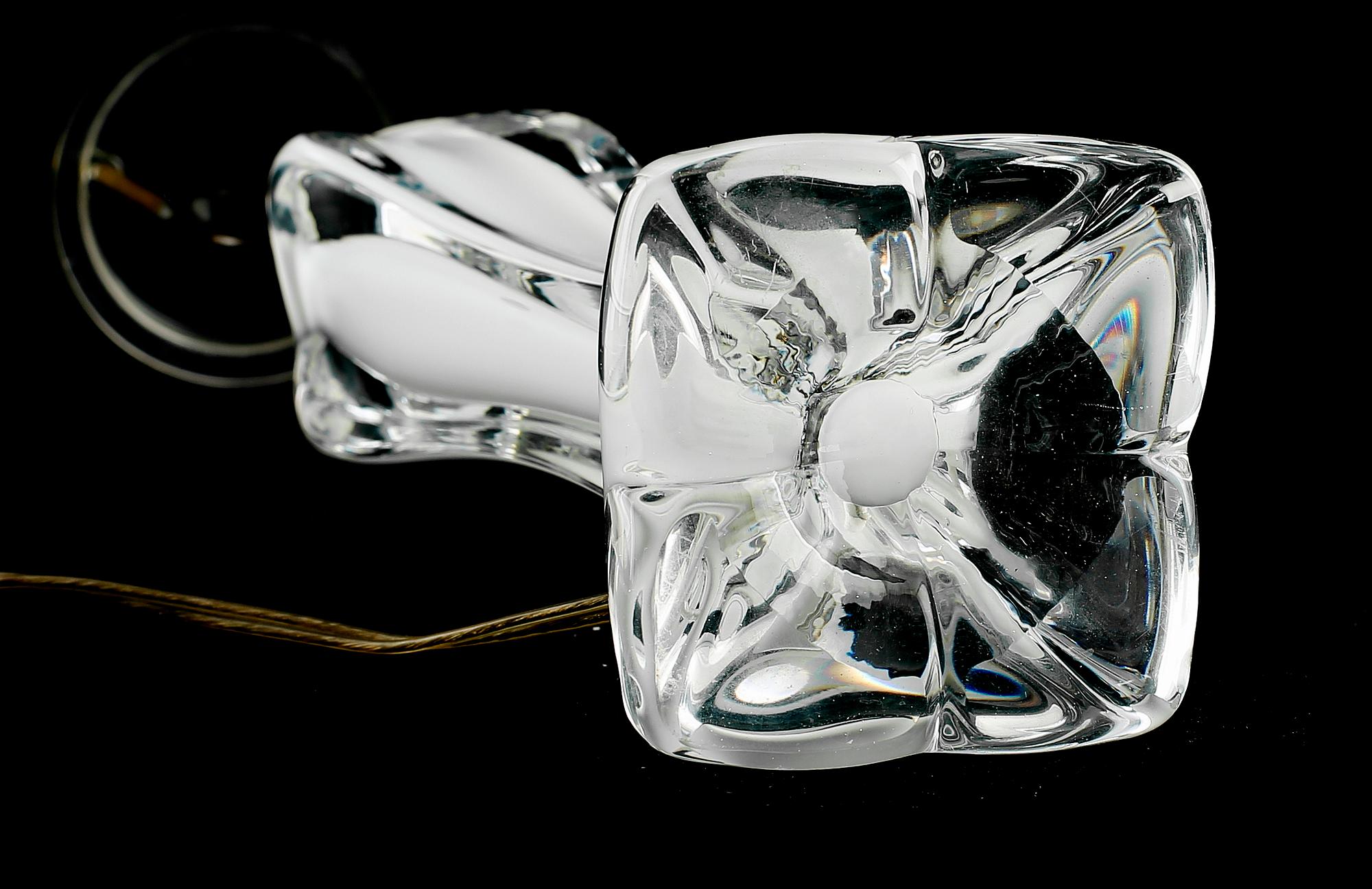 BORDSLAMPA, glas, Flygsfors, 1900-talets mitt.