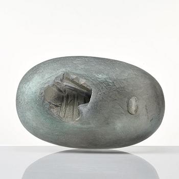 Bertil Vallien, a unique sand cast glass sculpture, "Resting head", Kosta Boda, Sweden.