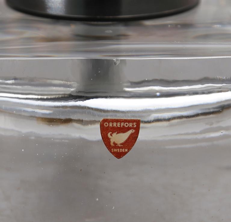 GOLVLAMPA, RD1380, Carl Fagerlund, Orrefors, 1900-talets mitt.