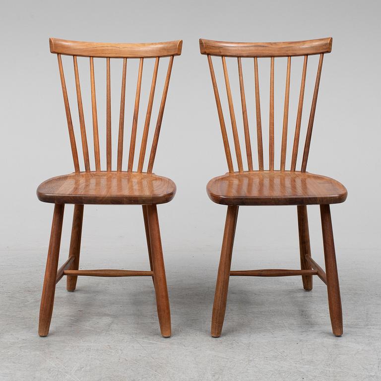 Six chairs by Carl Malmsten, limited edition, for Stolab, 2012.