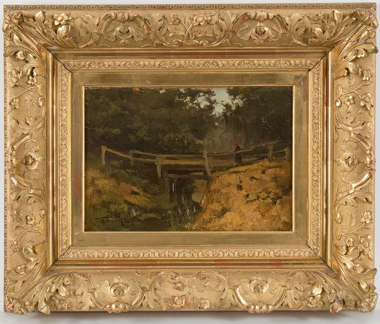 OKÄND KONSTNÄR, olja på duk, bär otydlig signatur.