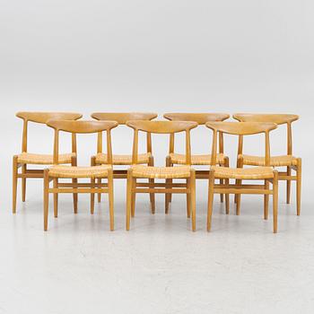 Hans J. Wegner, stolar, 7 st, "W2", CM Madsen, Danmark, formgiven 1953.