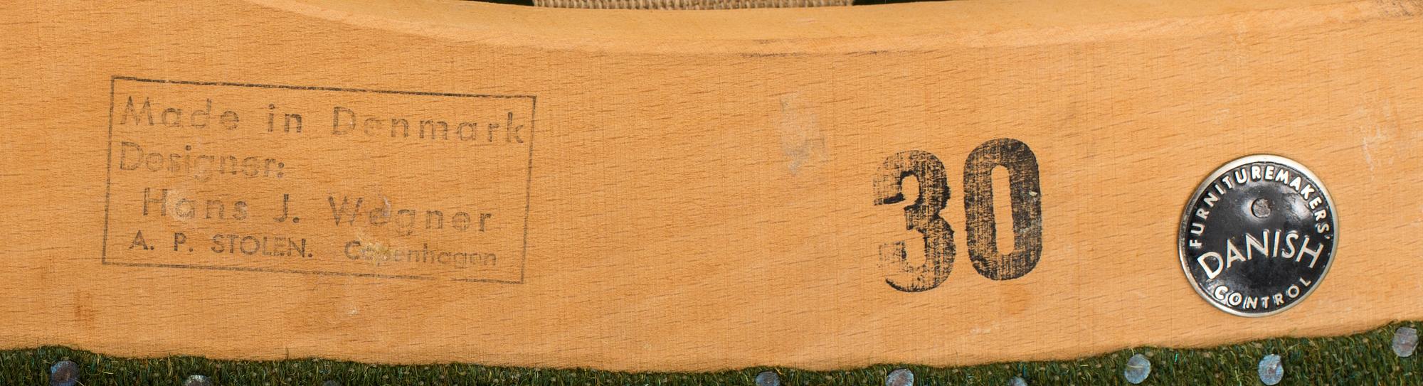 HANS J WEGNER, fåtölj "Bamse", AP-stolen, Danmark 1960-tal.