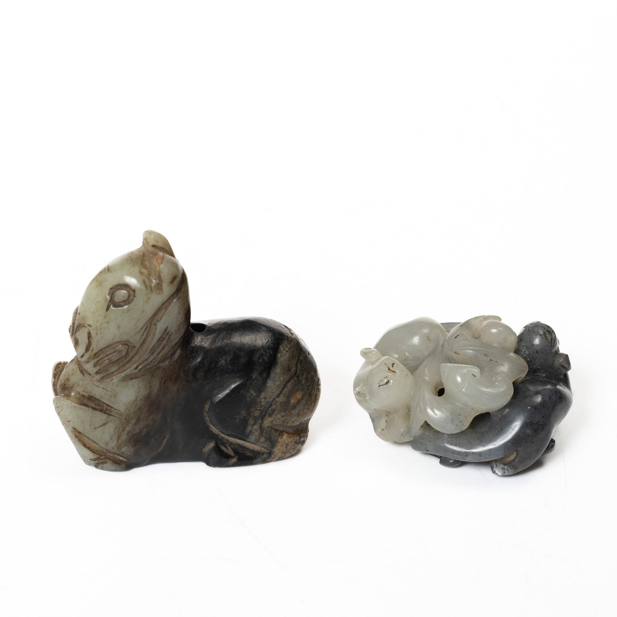 Figuriner, fem stycken, sten. Kina, 1900-tal.