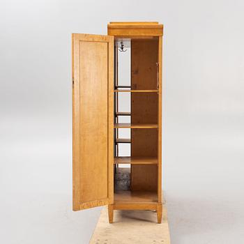 A birch veneered book case/wardrobe, 1930's/40's.