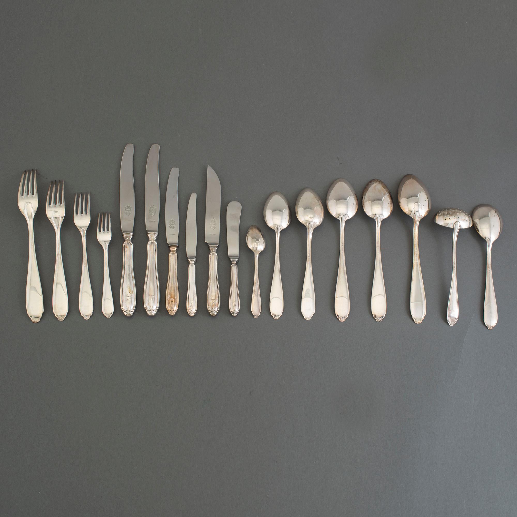 A 188 piece set of silver cutlery,'Vasa', GAB, Stockholm, mid 20th century.