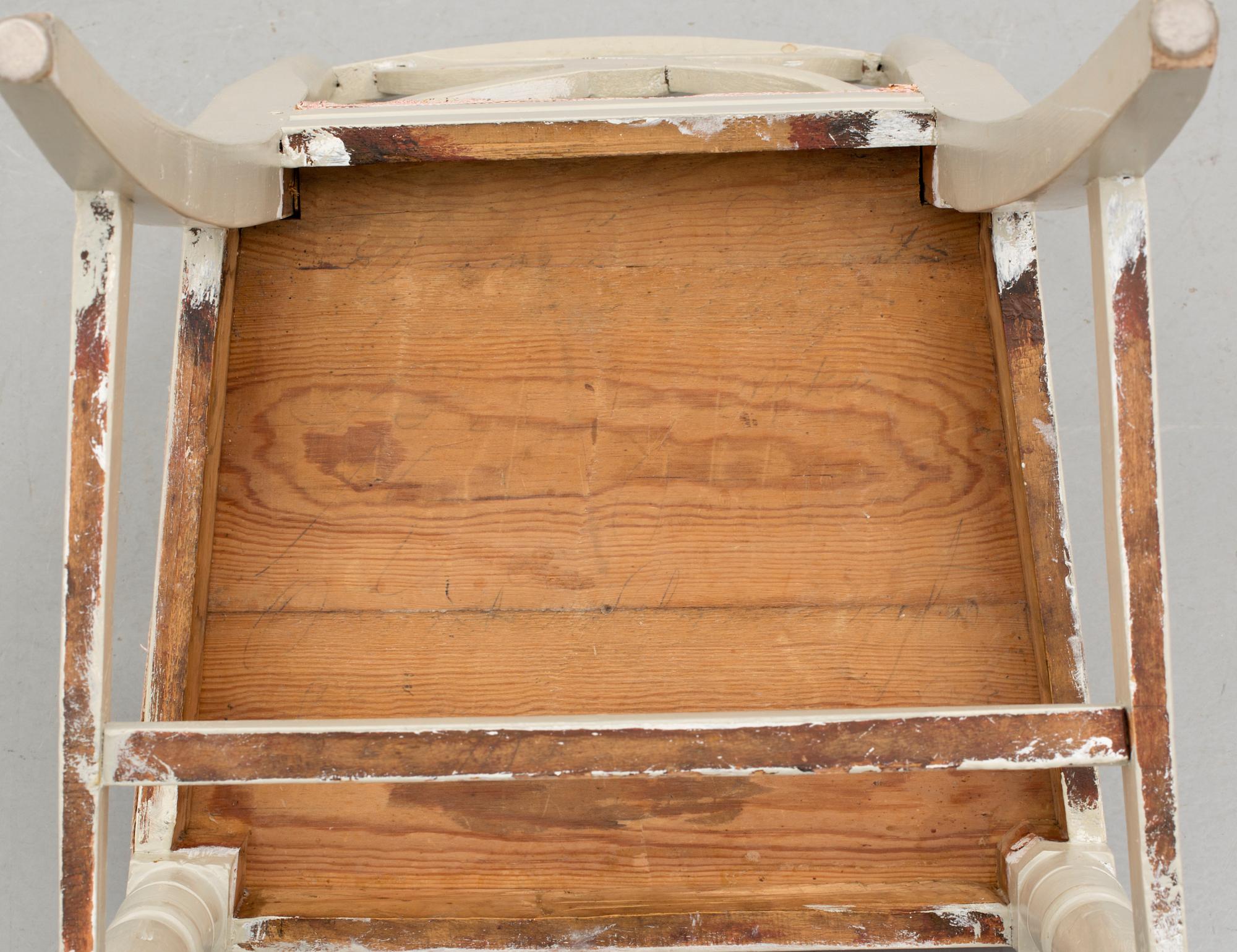 STOLAR, 12 st, sengustavianska, sk Bellmanstolar, samt TABURETTER, ett par.