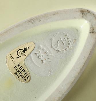 SKÅL OCH VAS, stengods, Reptil, Stig Lindberg, Gustavsberg.