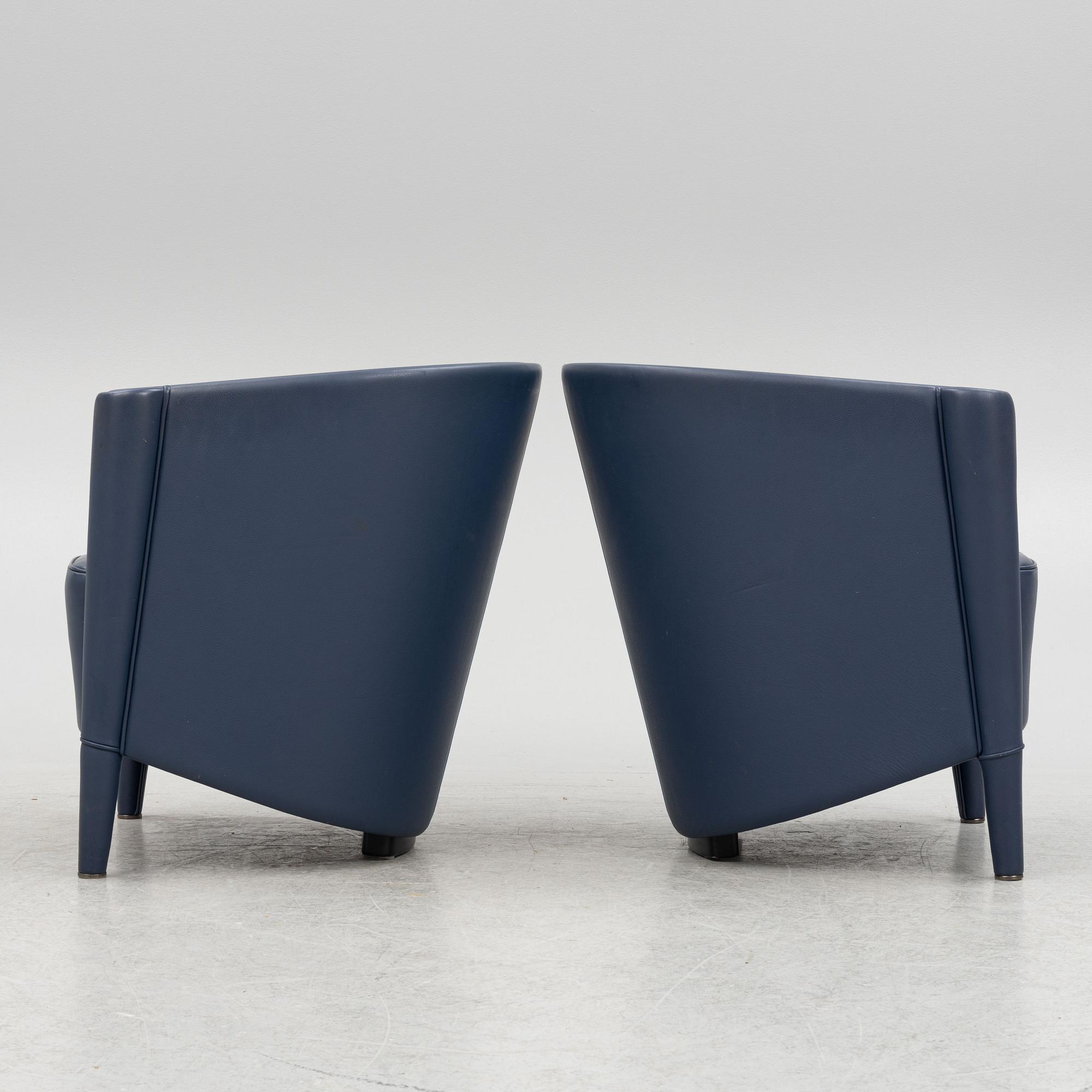 Antonio Citterio, a pair of "Rich" armchairs, Moroso, Italy.