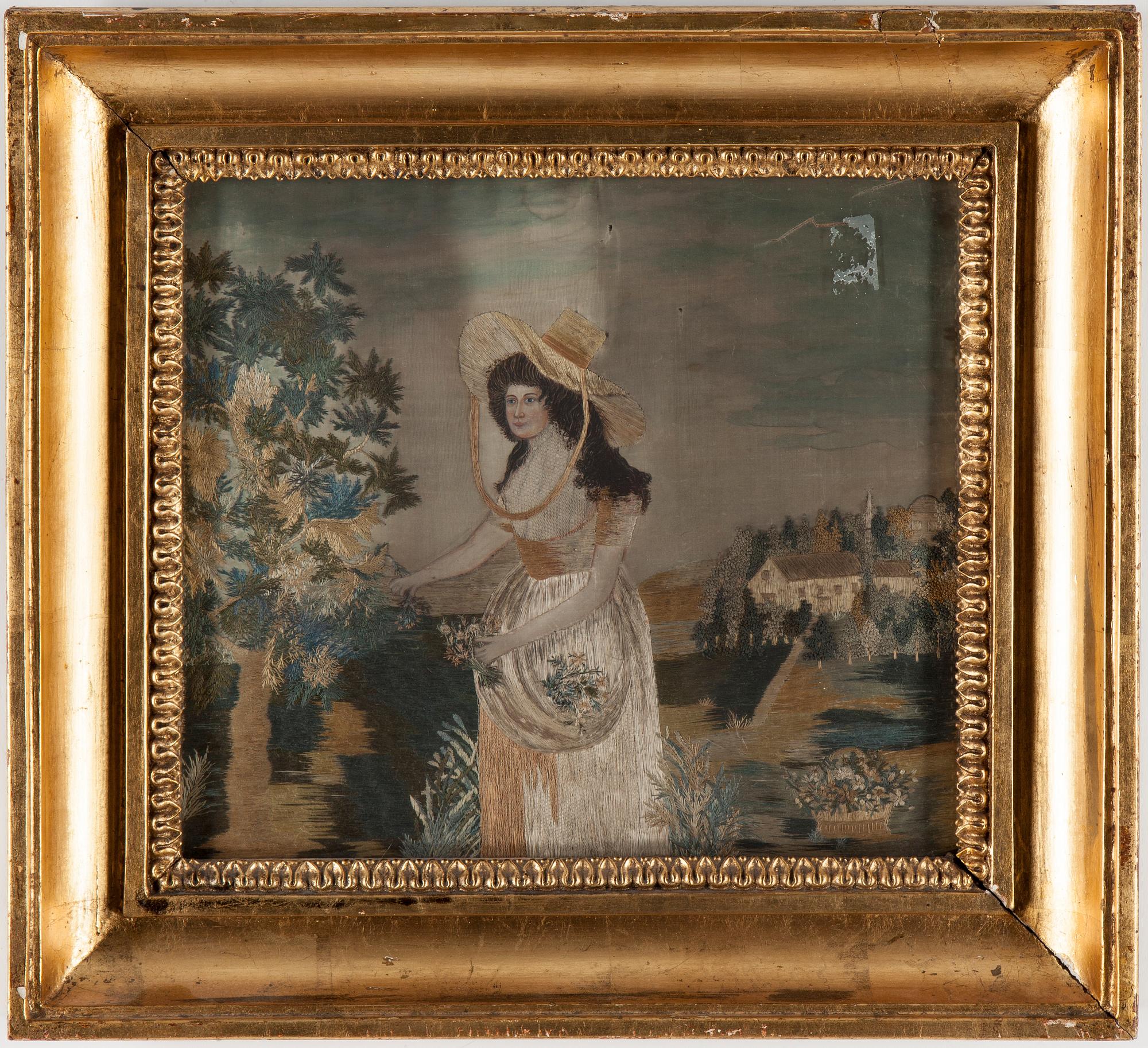 SIDENBRODERI, Sverige, tidigt 1800-tal.