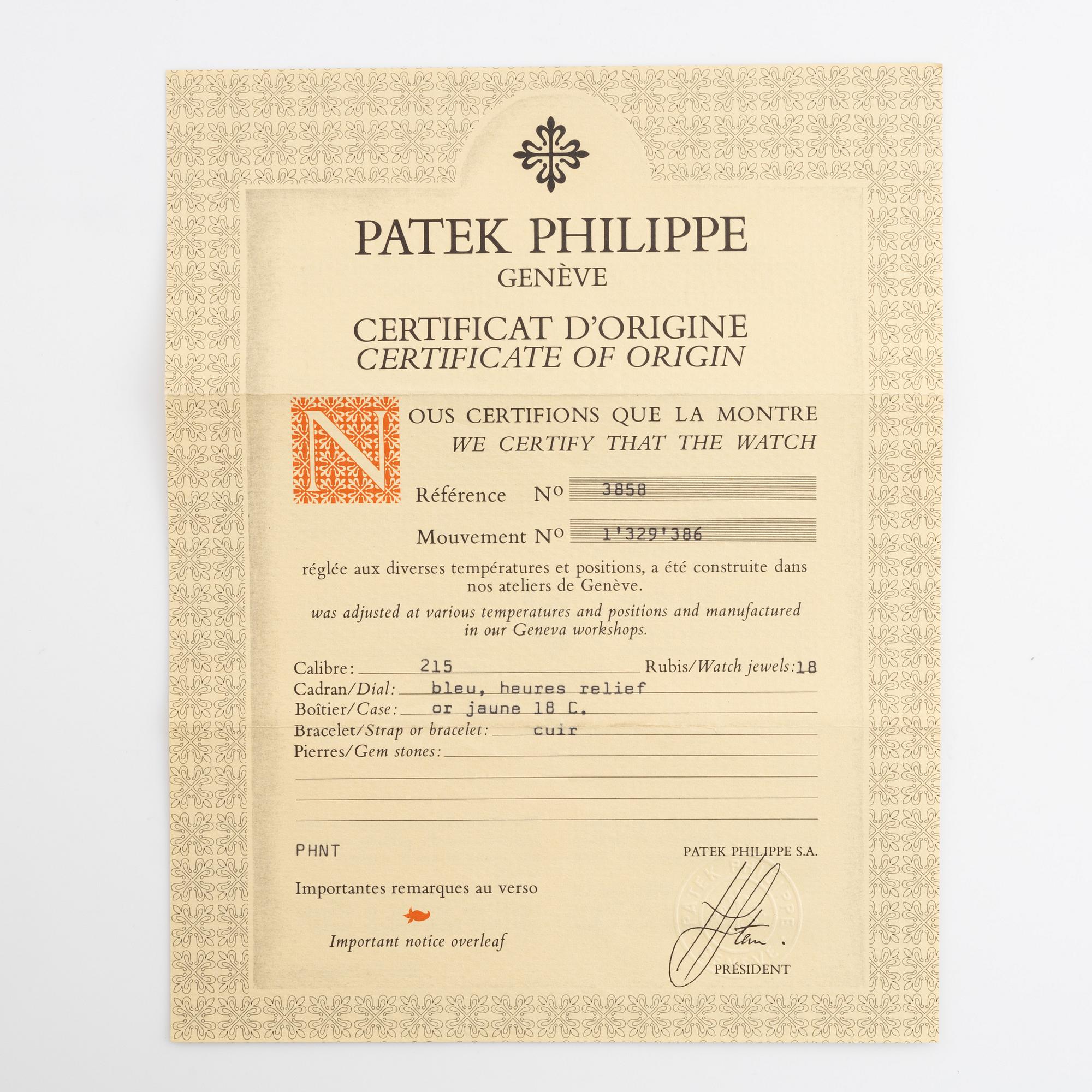 Patek Philippe, Golden Ellipse, "Sigma Dial", ca 1982.