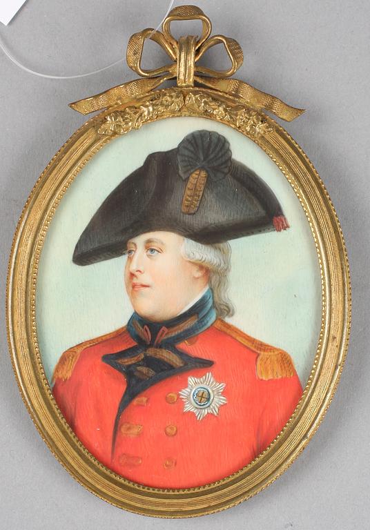 MINIATYRMÅLNING, ej sign. 1800-tal.