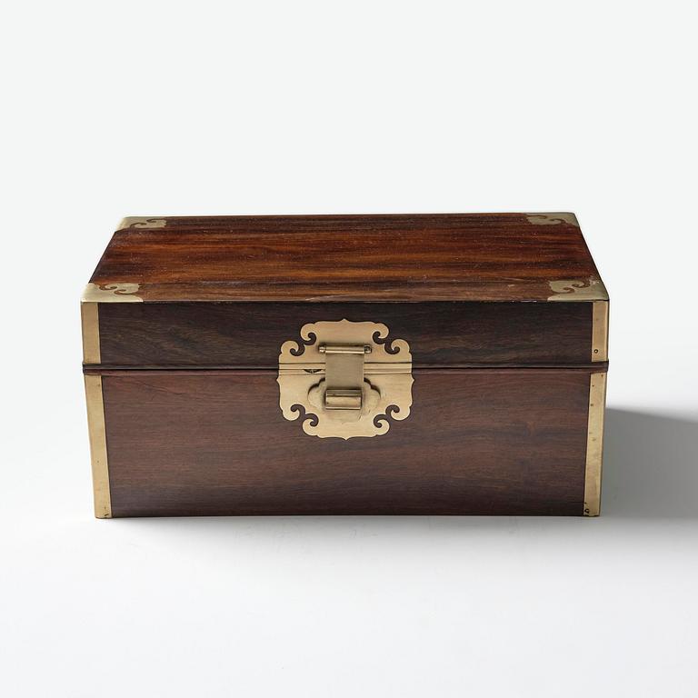 A Zitan document box, Qing dynasty, 17/18th century.