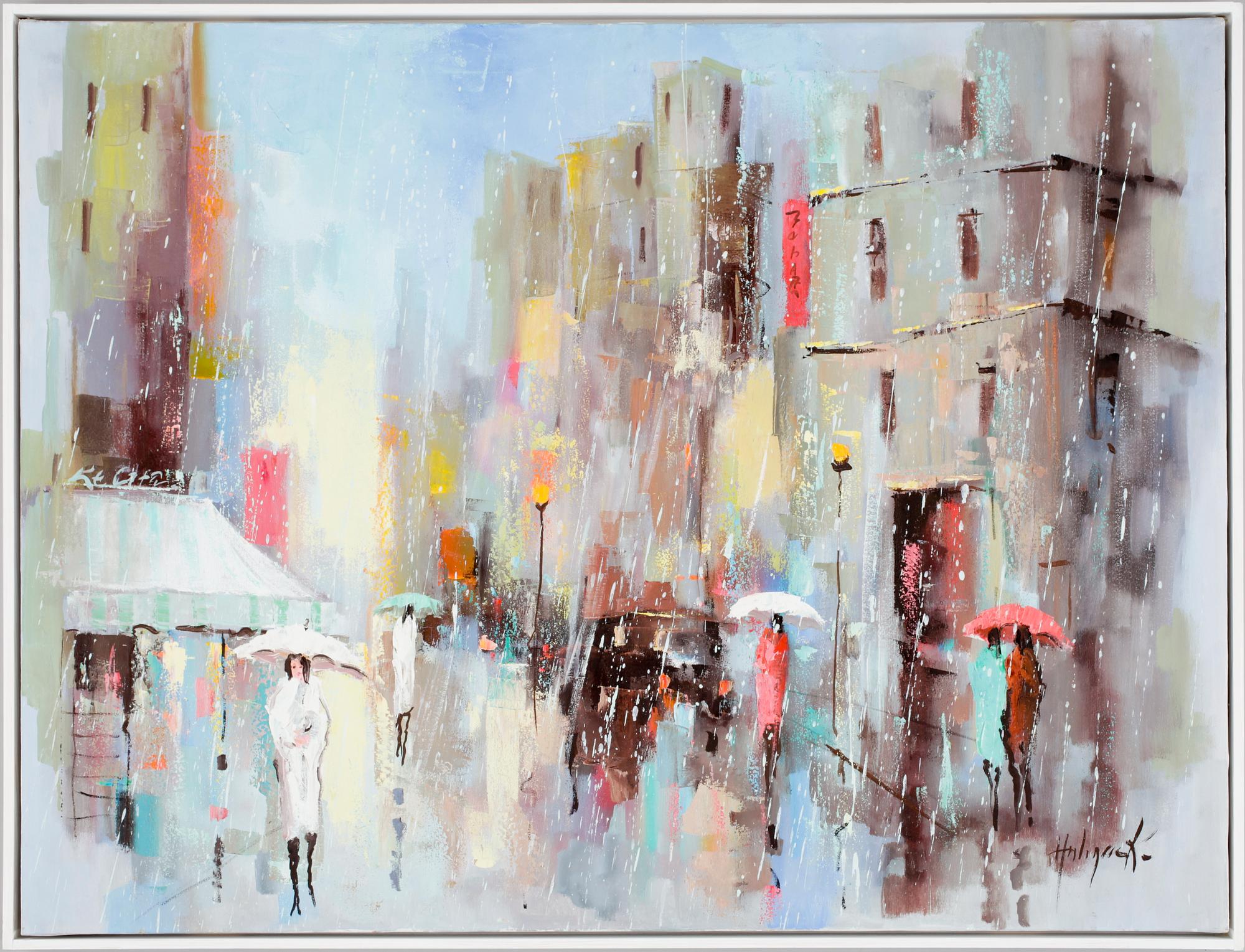 LOUISE HUBYACK, olja på duk, sign.