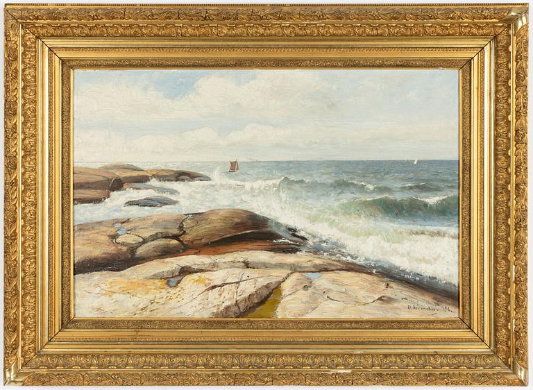 Olof Hermelin, Kustlandskap med båtar.