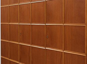 Oscar Nilsson, a teak cabinet executed by cabinetmaker Gustav Bouvin for the Stockholm craft association, Sweden 1939.