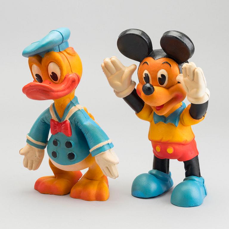 BENDY TOYS FOR WALT DISNEY "Mickey Muse and Donald Duck. 1970's.