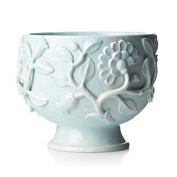 252. Wilhelm Kåge, a celadon-glazed faience flower urn, Gustavsberg 1925, this model was shown at The Paris exhibition 1925.