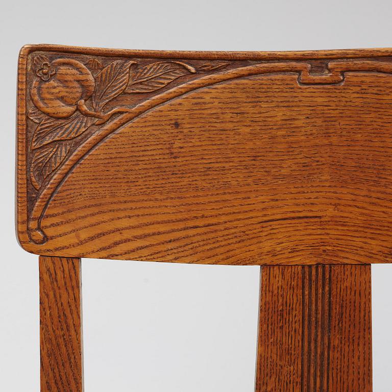 Six Art Nouveau Chairs, early 20th Century.