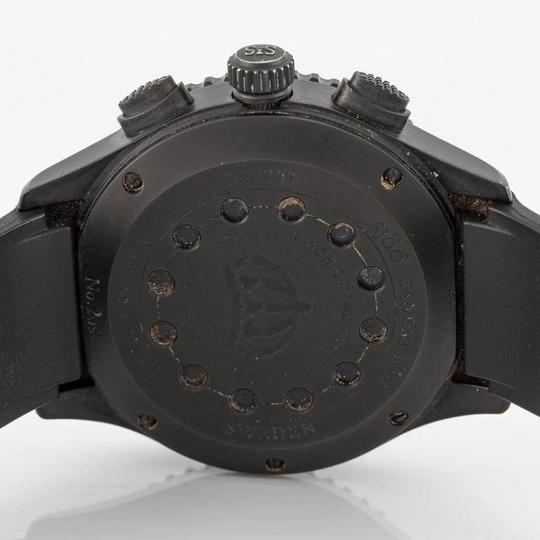 Sjöö Sandström, UTC Skydiver Black Night, wristwatch, 44.2 mm.