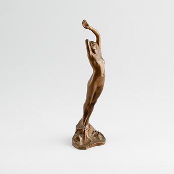 KJELL SÖRENSEN RINGI, skulptur, brons, Stockholm, signerad och daterad 1906.
