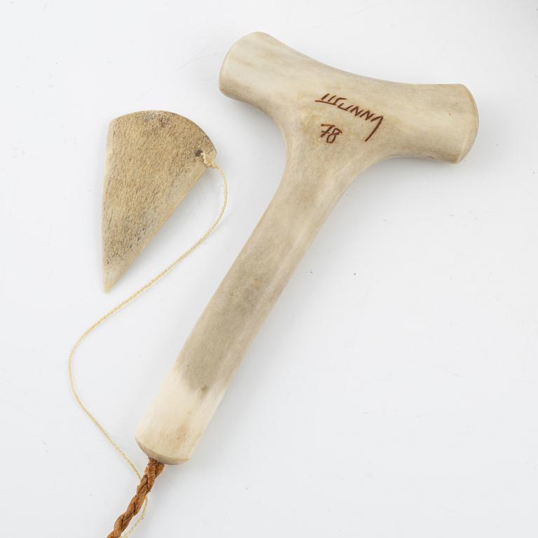 Lars Levi Sunna, A birch cermonial drum, dated -78.