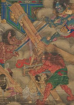 A large painting by anonymous artist, Qing dynasty, 18th/19th century.