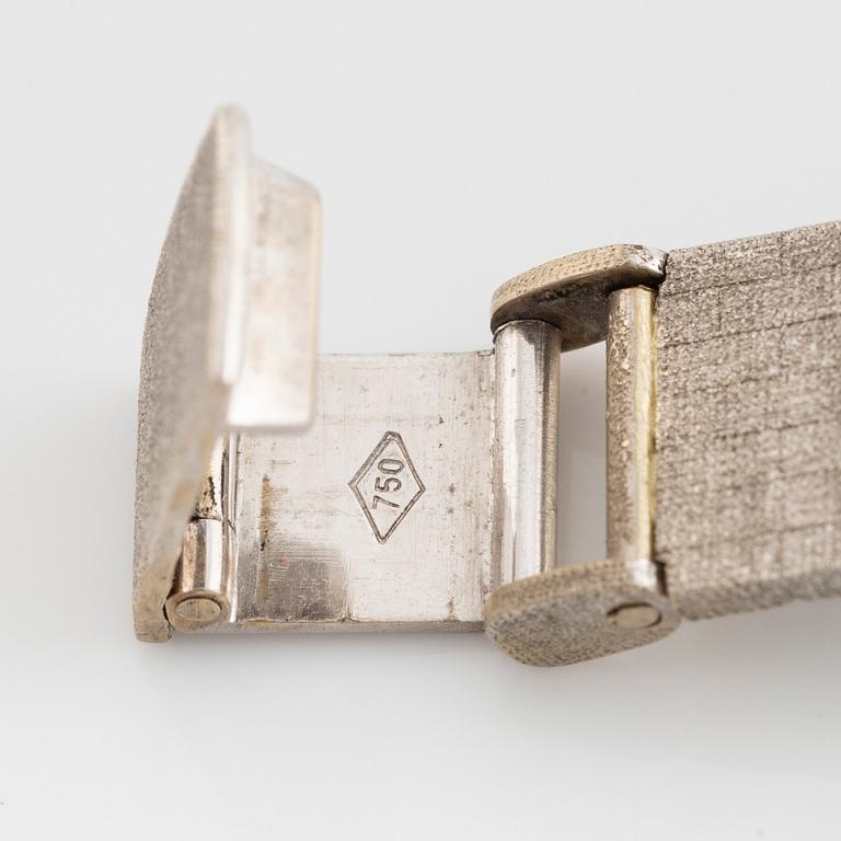 Wristwatch, 18K white gold, 18,5 mm.