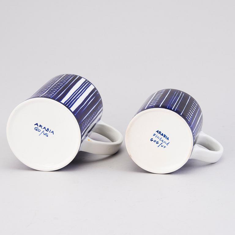GUNVOR OLIN-GRÖNQVIST, Four 1960s ceramic objects signed GOG Arabia, Finland.
