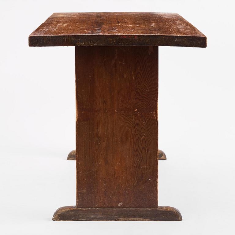 Axel Einar Hjorth, a stained pine "Sport" table, Nordiska Kompaniet, Sweden, 1930s.