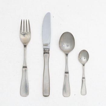 Eric Löfman, bestickuppsättning, 28 delar, silver, "Uppsala", KG Markströms, Uppsala och Lidköping, bl a 1965.