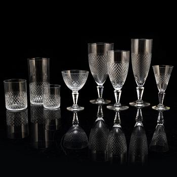 A 90 pieces glass service from Kosta.