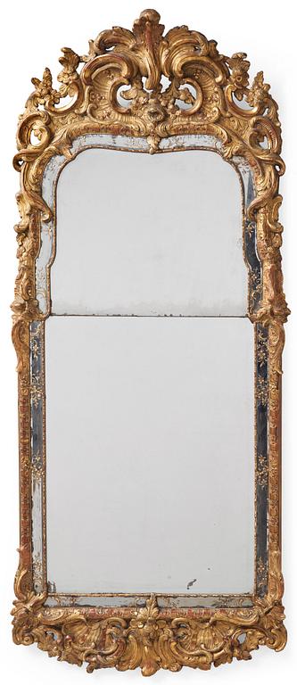 A Swedish 18th century Rococo mirror.