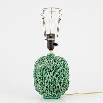 Gunnar Nylund, bordslampa, chamotterat stengods, Rörstrand.