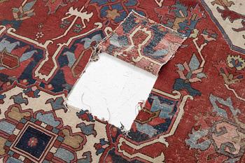 An Antique north west persian carpet, c. 325 x 313 cm.