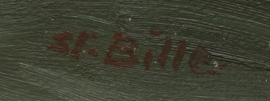 STEN BILLE, OIL ON CANVAS, SIGNED.