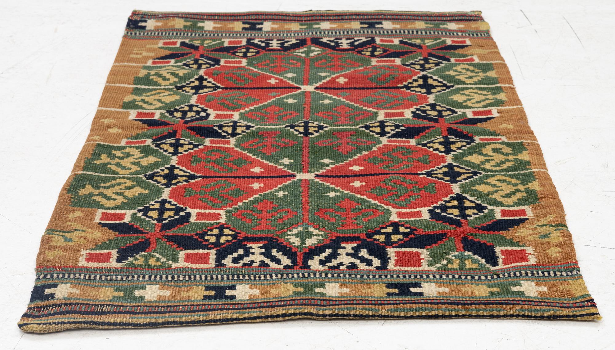 Åkdyna, "Rosetter", rölakan, ca 88 x 58 cm, Skytts eller Oxie härad, sydvästra Skåne, 1800 talets första hälft.