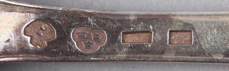 DIVERSE SKEDAR, 7 st, silver, flertal mästare, bla Nils Nordlöf, Härnösand. 1800-tal.