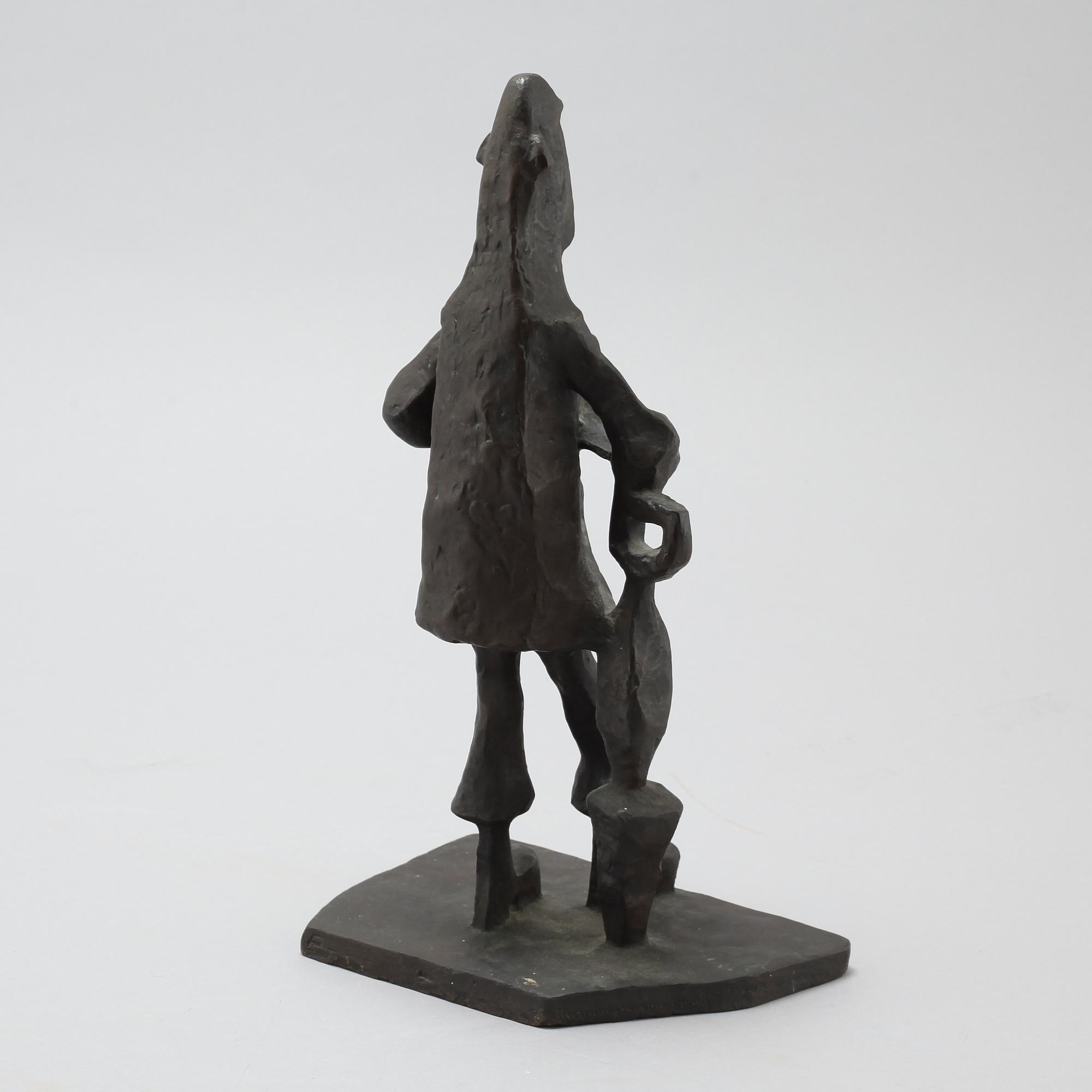 OKÄND KONSTNÄR, skulptur, brons, signerad, Herman Bergman fud, 1900-tal.