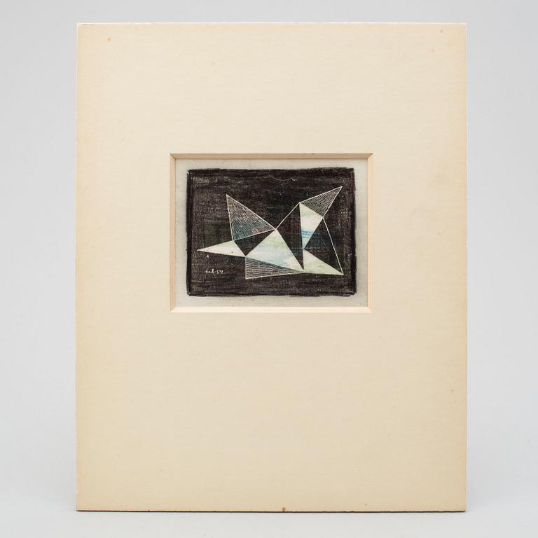 LARS ENGLUND, Chalk drawing, signed and dated -54.