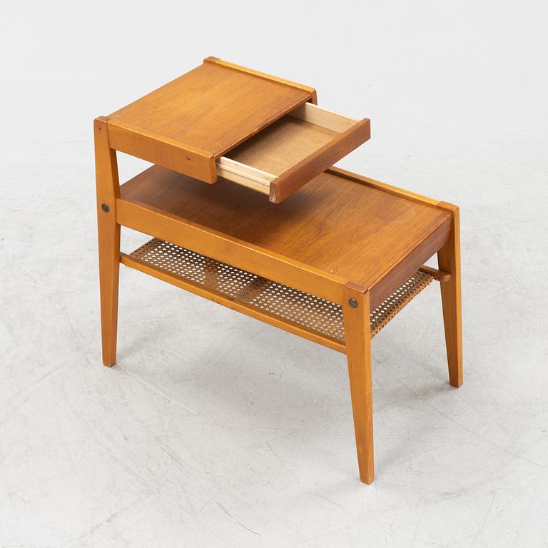 Emil Lindvall, a teak veneered bedside table, Nybro, dated 1963.