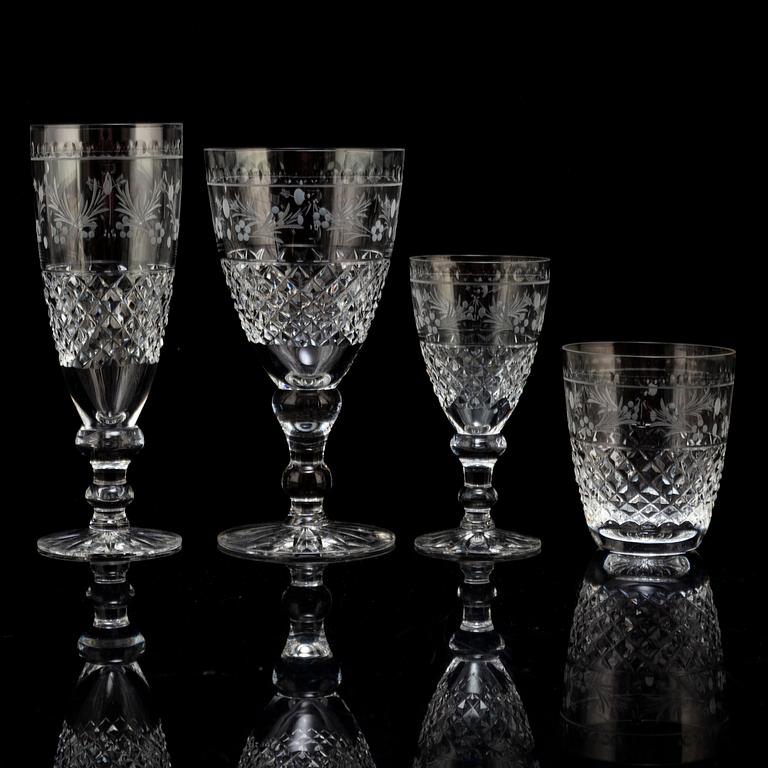 45 psc glass 'Elvira Madigan' by Kosta Boda, Sweden.