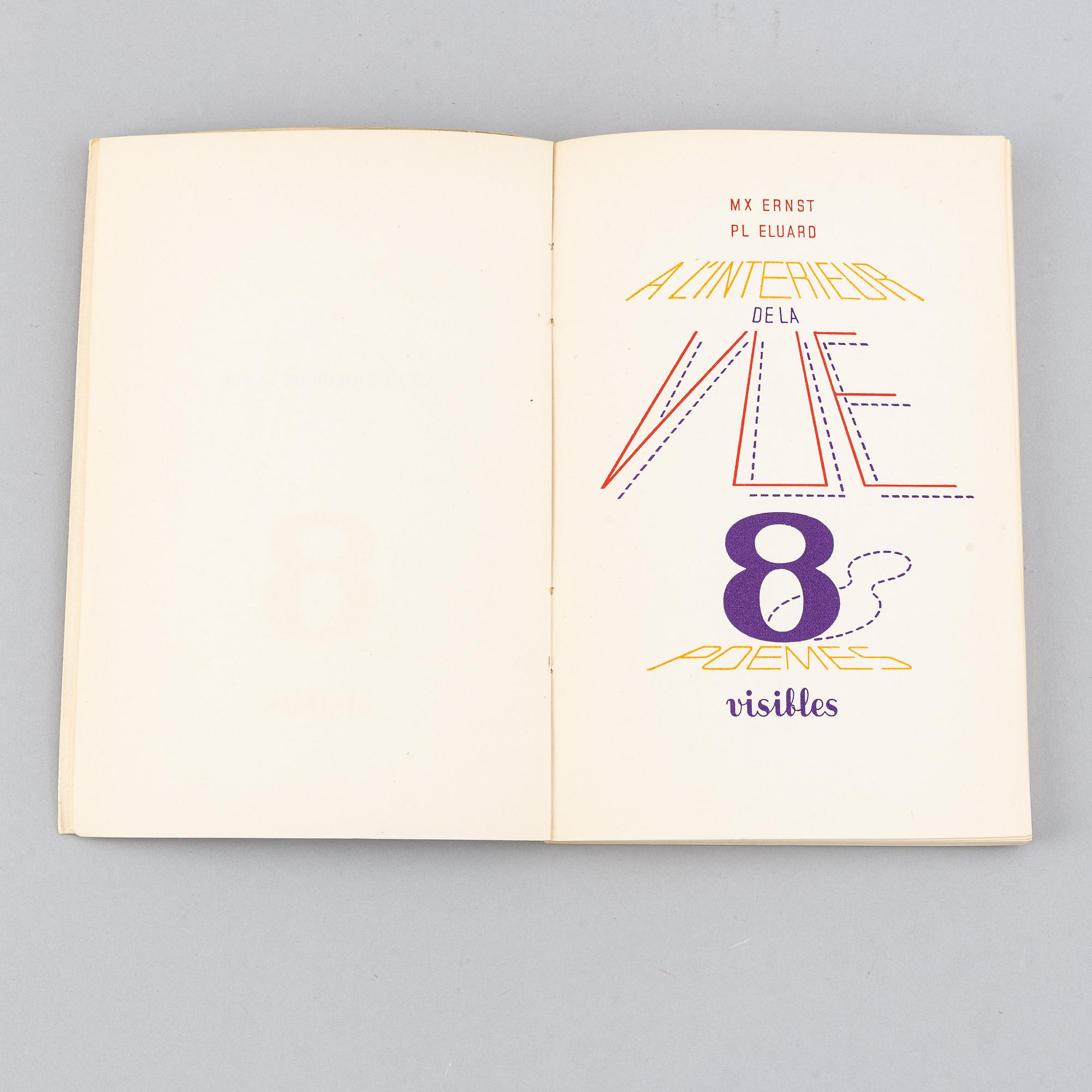 BOOK, Ernst, Max - Eluard, Paul - A l'interieur de la vue. 8 poemes visibles.