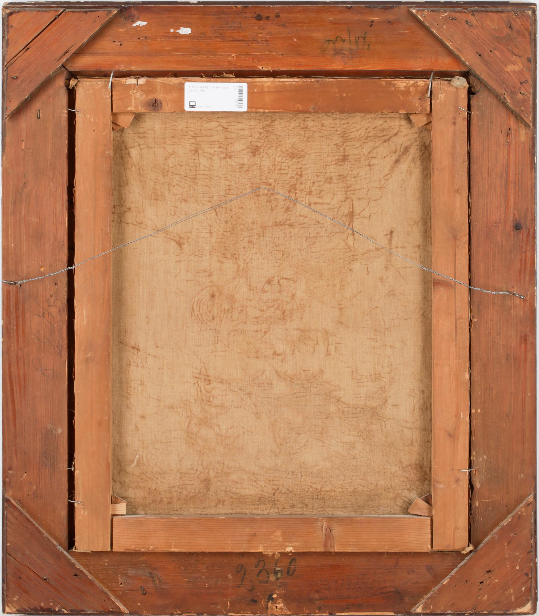 ALFRED PREHN, olja på duk. Sign.