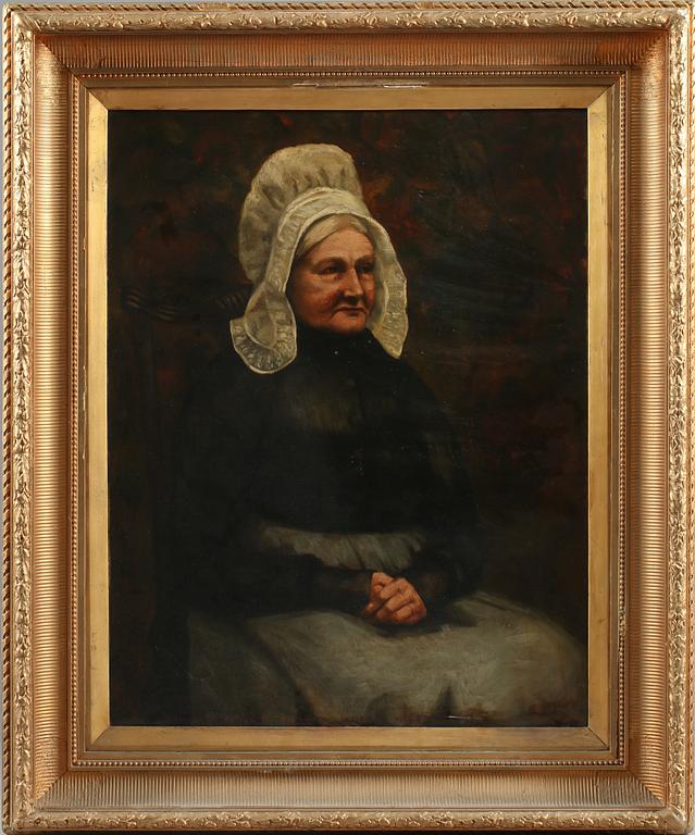 OKÄND KONSTNÄR, olja på duk, osignerad, 1800-tal.