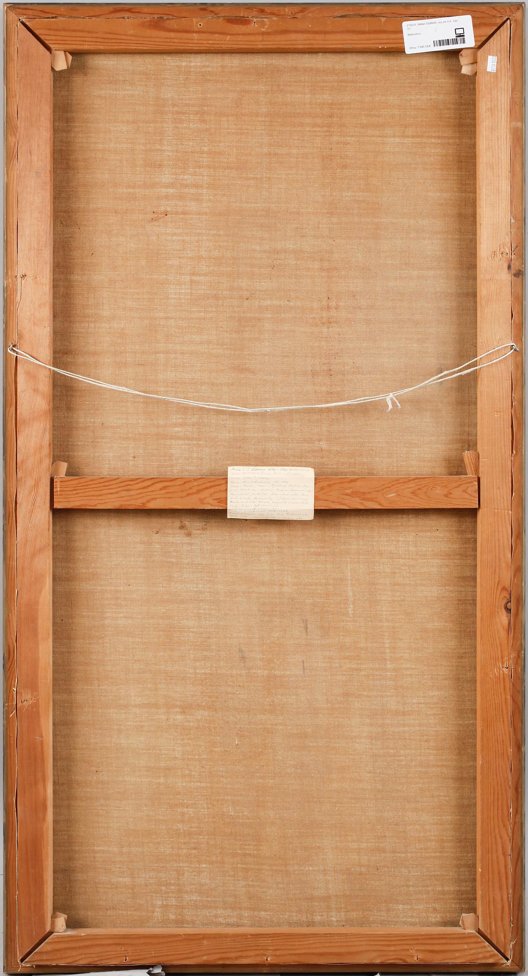 ANNA ÖDMAN, olja på duk, sign.