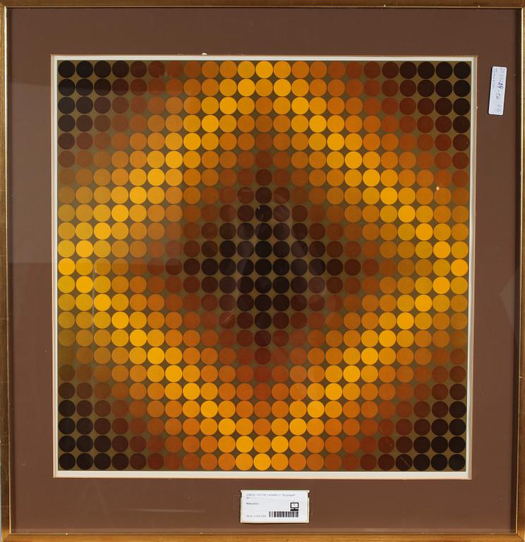 VICTOR VASARELY, tillskriven, färglitografi.