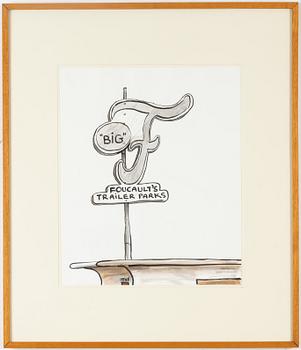 Olav Westphalen, mixed media on paper, signed and dated -98 verso.